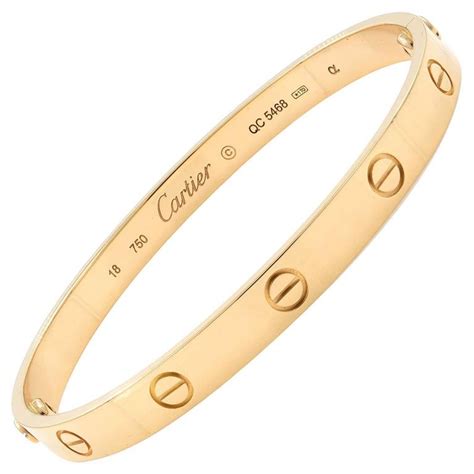 cartier 18 karat gold bracelet|cartier gold bracelet with screws.